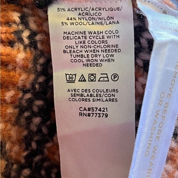 Ann Taylor Leopard Print Jacquard Sweater Women’s XXS Brown Black Heavy Knit - Picture 8 of 10